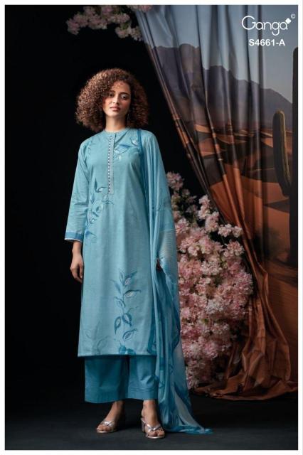 Ganga ditiya 4661 dress material wholesaler in indiamart